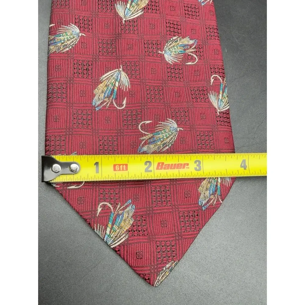 Robert Talbott Best of Class Nordstrom Silk Tie Fly Fishing Lures 59” Hand Sewn